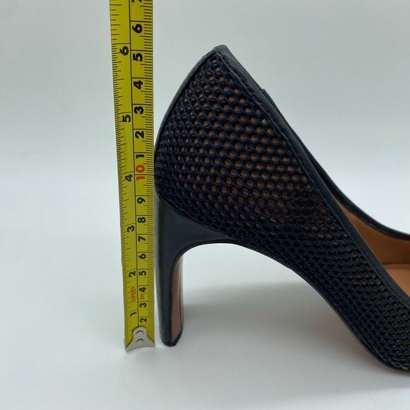 Derek Lam 10 Crosby Black Net Mesh Point Toe Pump Heels Preppy Women's size 8 - Picture 9 of 9